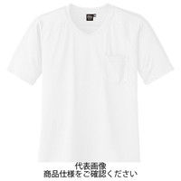 コーコス信岡（CO-COS） 冷感・吸汗速乾 半袖VネックTシャツ ホワイト