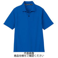 コーコス信岡 吸汗速乾 半袖ポロシャツ(ポケットなし) ブルー 3L AS-1647-6-3L 1セット(5枚)（直送品）