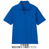 コーコス信岡 吸汗速乾 半袖ポロシャツ(ポケットあり) ブルー 4L AS-1657-6-4L 1セット(5枚)（直送品）