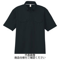 コーコス信岡 消臭・吸汗速乾 半袖BDポロシャツ ブラック S AS-557-13-S 1セット(5枚)（直送品）