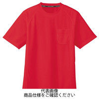 コーコス信岡 吸汗速乾 半袖Tシャツ(ポケットあり) レッド 3L AS-657-20-3L 1セット(5枚)（直送品）