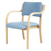 【軒先渡し】ニシキ工業 多目的木製チェア(肘付) FSW-22A 1台 23-6314-0102（直送品）