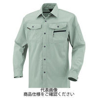 コーコス信岡（CO-COS） 立体カット長袖シャツ グリーン AS-938