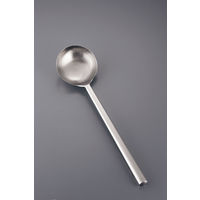 三宝産業 ステンレス パイプ柄ワンピース中華お玉 中 ATYB702 1個