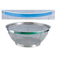 遠藤商事 TKG NEWマンモス カラー 浅型ざる 33cm ブルー AZL4726 1個