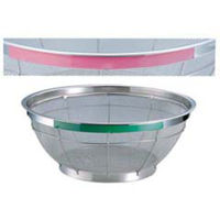 遠藤商事 TKG NEWマンモス カラー 浅型ざる 35cm ピンク AZL4729 1個