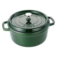 STAUB（ストウブ） ピコ・ココット ラウンド 28cm バジル RSTD209（取寄品）