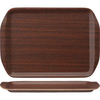 木製ノンスリップトレー・お盆 ハンドルタイプ マホガニー S
