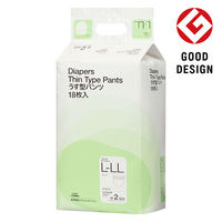 アスクル×エルモアいちばんうす型パンツ 大人用紙おむつ L～LL 1ケース（104枚:18枚×6個入） ※変更後パッケージのお届け オリジナル