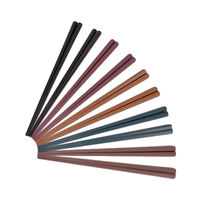 【アウトレット】六角形で持ちやすい箸23cm 1セット（10膳：5色×各2膳） サンライフ　おはし　食洗器対応　業務　来客