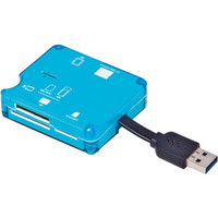 ナカバヤシ USB3.0マルチカードリーダー ブルー CRW-38M56BL 1個（直送品）