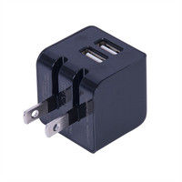 ナカバヤシ USB2ポートAC充電器ブラック JYU-ACU224BK 1個（直送品）