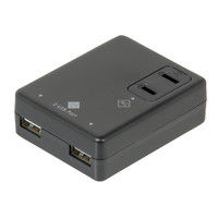 ナカバヤシ AC付2．4A 2ポート USB充電器 ブラック TAP-U002BK 1個（直送品）