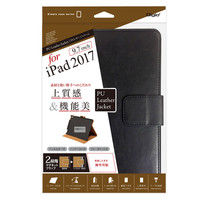 ナカバヤシ iPad9．7インチ用PUレザーカバー ブラック TBC-IPS1708BK 1個（直送品）