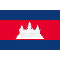 東京製旗 カンボジア国旗（卓上旗16×24ｃm) 406209 1枚