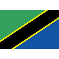 東京製旗 タンザニア国旗(卓上旗16×24cm) 406404 1枚