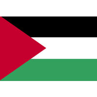 東京製旗 パレスチナ国旗（卓上旗16×24ｃm) 406613 1枚（直送品）