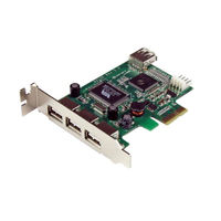 4x USB 2.0増設PCIeカード ロープロファイル対応　PEXUSB4DP　1個　StarTech.com（直送品）