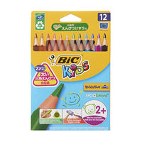 【アウトレット】BICキッズ 色えんぴつ 12色セット さんかく軸 BKEVOTRI12E BICジャパン