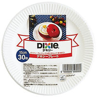 日本デキシー 紙皿 ホワイトプレート 15cm 30枚 KLP006DW 5パック（直送品）