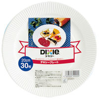 日本デキシー 紙皿 ホワイトプレート 20cm 30枚 KPL008DW 2パック（直送品）