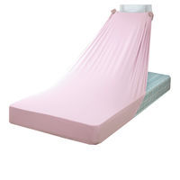 ファミリー・ライフ ベッドにフィットするのびのびボックスシーツ（セミダブル）ピンク 幅1100×高さ1800×奥行320mm（直送品）