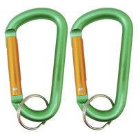中林製作所 アルミカラビナ 8mm 2PC 緑 MC-44 1個