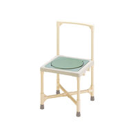 矢崎化工 シャワーいす 背もたれ型 (ターンテーブルあり・アジャスター無し) CAT-0301 1台 7-3960-06（直送品）