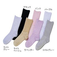 神戸生絲 ふくらはぎ楽らくすべり止めソックス 紳士 秋冬用 モカ 7-1630-08 1足（直送品）