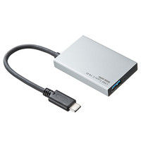 サンワサプライ USBハブ（USB HUB） USBTypeC スリムハブ シルバー USB3.1 4ポート バスパワー USB-3TCH9S（直送品）