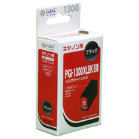 キヤノン用 G&G 互換インク HBC-1300XLBK ブラック （PGI-1300XLBK互換） 1個（わけあり品）