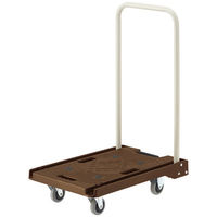 アスクル 樹脂折りたたみ台車100kg 静音 ブラウン 1台 オリジナル（わけあり品）