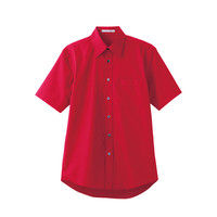 ボンマックス ブロードオープンカラー半袖シャツ レッド LL