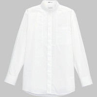 ボンマックス メンズピンタックスタンドカラー長袖シャツ ホワイト S FB5001M-15-S（直送品）