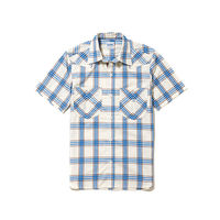 ボンマックス Leeレディースウエスタンチェック半袖シャツ ブルー L LCS43008-7-L（直送品）