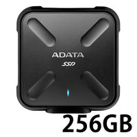 ADATA 防水防塵対応 USB3.1ポータブルSSD 256GB ASD700-256GU3-CBK（直送品）