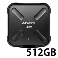 ADATA 防水防塵対応 USB3.1ポータブルSSD 512GB ASD700-512GU3-CBK（直送品）