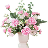 ファミリー・ライフ 光触媒加工ローズミニ寄せ植え ピンク 幅230×奥行170×高さ230mm 1個（直送品）