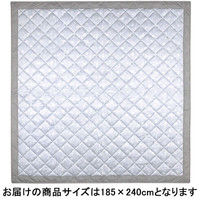 萩原 涼感プリントキルトラグ フレット グレー 約185×240cm 1枚（直送品）