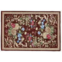 萩原 ゴブランマット（裏貼り） ロレンス ブラウン 約60×90cm 1枚（直送品）