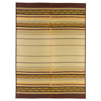 萩原 い草センターラグ（裏貼り） 風雅（ふうが） ブラウン 約191×250cm 1枚（直送品）