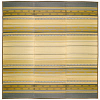 萩原 い草センターラグ（裏貼り） 風雅（ふうが） ブルー 約230×230cm 1枚（直送品）