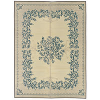 萩原 い草センターラグ（裏貼り） シンフォニー ブルー 約191×250cm 1枚（直送品）