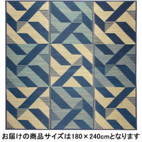 萩原 い草コンパクトパフラグ（裏貼り） ティルト BL ブルー 約180×240cm 1枚（直送品）