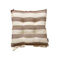 イケヒコ クッション 椅子用 シート ボーダー 綿100% シンプル 『ロカ』 ベージュ 約43×43cm 1セット（2個入り） 9148600（直送品）