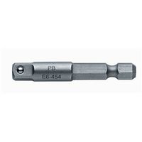 PB SWISS TOOLS ピービ―スイスツールズ 6.35差込 1/4SQソケットアダプター 全長50mm 454 1個（直送品）