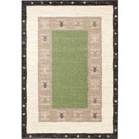 プレーベル ラグ ヴォルテ グリーン 60×90cm 3306-060-05 1枚（直送品）