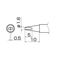 白光 T12ーD16Z こて先/1.6D型(Z) T12-D16Z 1本(1個)（直送品）