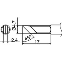 白光 T12ーKFZ こて先/KF型(Z) T12-KFZ 1本(1個)（直送品）