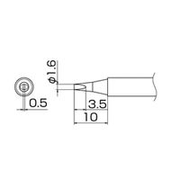 白光 T13ーD16 こて先/1.6D型 T13-D16 1本(1個)（直送品）